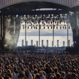 Devant la beauté du paysage, London Grammar et Rüfüs de Sol se sont accordés pour jouer sans écran Led sur la scène (archives). KEYSTONE/EPA/CYRIL ZINGARO